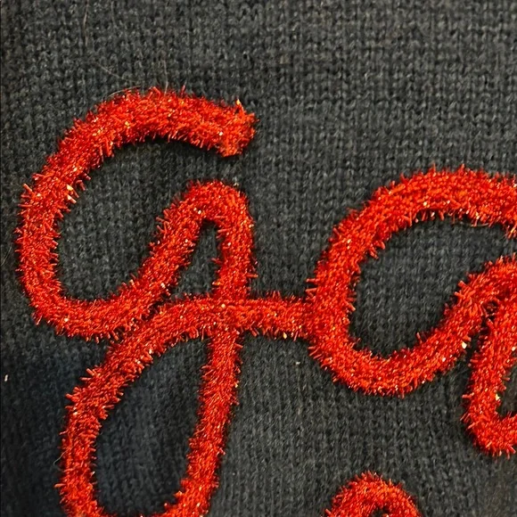 BiBi Blue Crew Neck Sweater with Red Embroidery - Picture 6 of 7